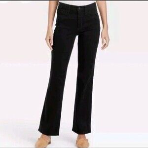Universal Thread Women's High Rise Slim Bootcut Jeans Black Size 16R 33R